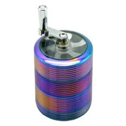 Four layers of Colourful thread, zinc alloy hand-operated cigarette lighter, 63mm metal smoke grinder, new type cigarette cutter.