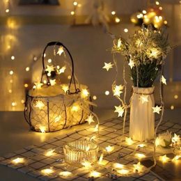 Christmas Decorations Fairy Lights Year 2023 Garland Light Ornaments Decoration For LED Snowflakes String Home Decor NavidadChristmas