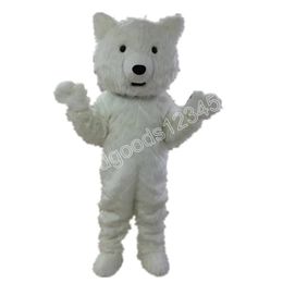 Performance Polar Bear Mascot Costumes Halloween Fancy Party Dress Cartoon Character Carnival Xmas Easter Advertising Birthday Party Costume