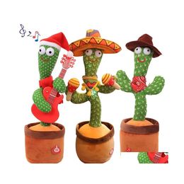 RC Robot Dancing Cactus Electron Plush Plush Toy Doll Bambo che può cantare e ballare la voce interattiva Bled Stark per Kid 220914 Drop Dhxau