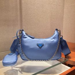 Evening Nylon Woman s Designers Bags Lady Crossbody Tote Hobo Shoulder Purses Handbags Bagss Sier Chain Wallet 220402