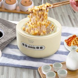 Yoghourt Makers 1L Maker Smart Natto Rice Wine Machine Automatic Multifunctional Fermentation Glass Linner DIY Tools 220V 230222