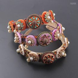 Hair Clips & Barrettes Fashion Rhinestone Baroque Hoop Ladies Pearl Circle Personalised Gorgeous Accessories Headdress 935 Hono22