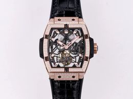 JB Watch features 9006 manual chain tourbillon movement full gear true transmission no decoration thick plated 18K rose gold/platinum durable and waterproof