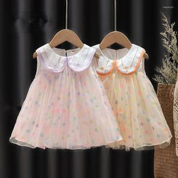 Girl Dresses Baby Birthday Girls Princess Party Tutu Toddler Clothes Cute Dot Sleeveless Dress Infant Clothing 0-2y Vestido