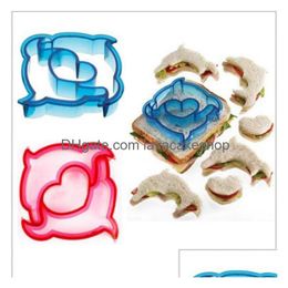 Baking Moulds Lunch Diy Sandwiches Cutter Mod Food Cutting Die Bread Biscuits Mould Children Tools Drop Delivery Home Garden Kitchen Dhfm9