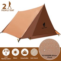 Tents and Shelters GeerTop Portable Large Space Camping Tent 20D Silicone210T Polyester Fabric Hiking Backpacking Trekking Waterproof Ultralight J230223