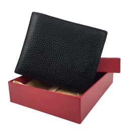 Italian high quality mens wallet Business credit card holder short paragraph leather wallet pocket with box whole 273B