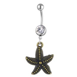 Navel Bell Button Rings D06391 1 Colour Nice Seastar Style Belly Ring Clear As Imaged Piercing Body Jewlery Jewellery Drop Del Dhgarden Dhzfb