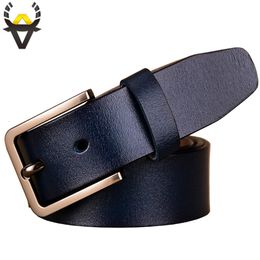 Belts Fashion genuine leather belts for women Luxury Designer Silver Pin buckle belt female Quality cow skin waist strap Width 3.3 cm 230222