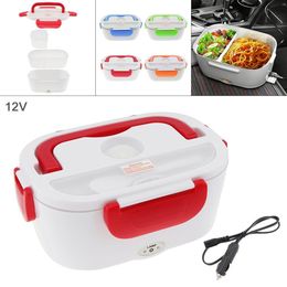 Lunch Boxes 12V 15L Splittype Portable Food Warmer Heating Keeping Electric Box with Spoon Charging Line for Car 230222