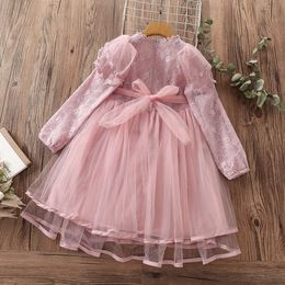 Girl's Dresses Spring Lace Flower Party Dresses for Girls Elegant Dress Kids Princess Costume Teenagers Children Clothes Vestidos 8 10 14 Years