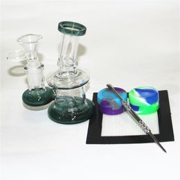 Hookahs mini tubulações de água de bonon de vidro de vidro 14 mm Biço de vidro fêmea de vidro colorido plataformas de óleo de sopa colorida para fumar com banger ou tigela de quartzo ou tigela
