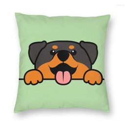 Pillow Nordic Cute Rottweiler Cover For Sofa Velvet Cartoon RoRottie Dog Case Home Decor