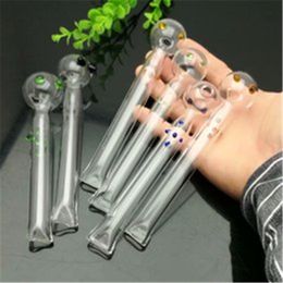 new Europe and Americaglass pipe bubbler smoking pipe water Glass bong New hot selling Colour point glass flat mouth pipe