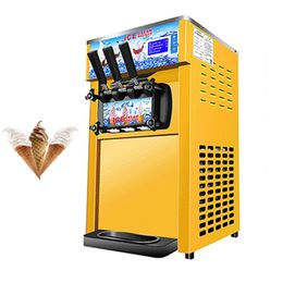 Commercial Soft Ice Cream Machine With English Operating System Stainless Steel Ice Cream Makers