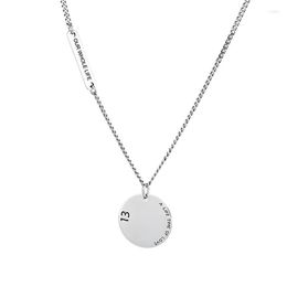 Chains 371FL ZFSILVER S925 Sterling Silver Fashion Luxury Letter 1214 A Life Time Of Love Round Necklaces Women Wedding Charms Jewellery