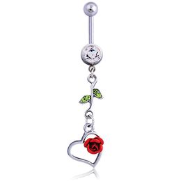 Navel Bell Button Rings D0737 Flower Belly Ring Drop Delivery Jewelry Body Dhgarden Dhkjw