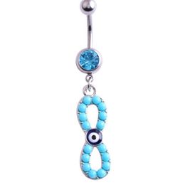 Navel Bell Button Rings D0724 Aqua. Color Belly Ring Drop Delivery Jewelry Body Dhgarden Dhhun