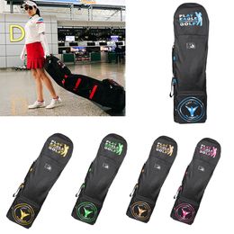 Outdoor Bags Rolling Wheel Golf Aviation Bag Foldable Trolley Cover Lightweight Air Package Double Zipper Club Case Anti theft Lock 230222