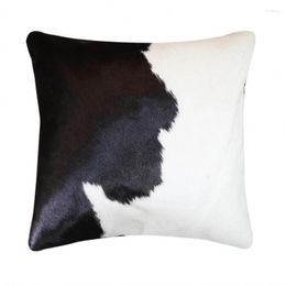 Pillow Natural Black And White Cowhide Skin Fur Throw For Furniture Upholstery Sofa Without Core