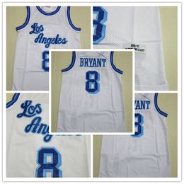 8 Kobe Bryant Jersey Los Angels White Jerseys Basketball Men Stitched Jersey S-XXL Mix Match Order