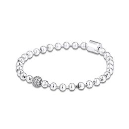 Link Chain QANDOCCI Beads Pave Chain Bracelets % 925 Sterling-Silver-Jewelry Free Shipping G230222