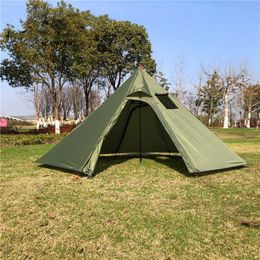 Tents and Shelters 34 Person Ultra Light Camping Tent Adult Selfdriving Tour Windproof Adventure Fishing Bird Watching Cooking With Chimney Hole J230223