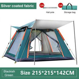 Tents and Shelters 58 People Outdoor Automatic Quick Open Tent Portable Folding Shelters Waterproof Sunscreen Cloth Family Tourist Tent J230223