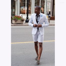 Erkek Takım Elbise 2023 Son Pantolon Ceket Tasarımları Beyaz Düğün Erkekler Için Kısa Resmi Slim Fit Yaz Damat Plaj Özel Erkek Blazer