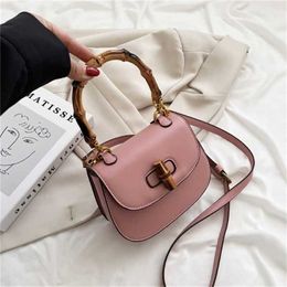 Clearance Outlets Online Handbag Bags Foreign women's messenger bamboo knot hand carrying small square feeling style sales