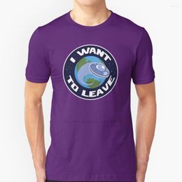 Camisetas para hombres quiero dejar la camisa ovfo de verano moda casual algodón redondo spaceship galaxy