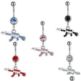 Navel Bell Button Rings D0081 Gun Belly Ring Mix Colours Drop Delivery Jewellery Body Dhgarden Dhh76