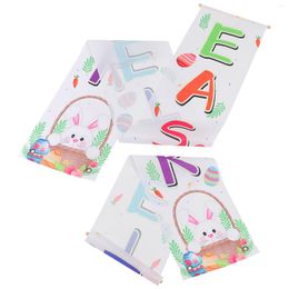Curtain Easter Door Sign Decorations Wall Hanging Porch Banner Banners Happy Welcome Spring Outdoor Backdrop Party Supplies