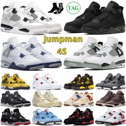 2023 4 Basketball Shoes For Men Women 4S Military Black Cat Sail Red Thunder Seafoam White Oreo Cactus Jack University Blue Infrared Cool Grey Mens Sports Sneakers