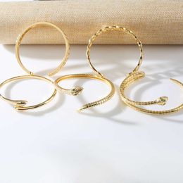 Link Chain 2022 new fashion all-match golden irregular opening snake bracelet men and women hip-hop jewelry accessories wholesale G230222