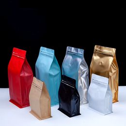 Coffee Beans Aluminum Foil Packaging Bag with Air Valve Sealed Food Tea Nuts Storage