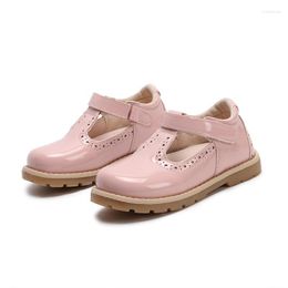 Flat Shoes CMSOLO Spring Summer Fashion Baby Toddlers Girls Simple Red Pink Black Colour Leather Kids Single