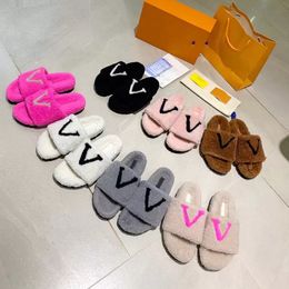 2023 Luxury Slide Designer Fashion Women Wool Sandals Warm Comfort Slippers Woman Slipper Shoes Autumn Winter Slides Scuffs Sandal PASEO FLAT COMFORT MULE Size 35-42