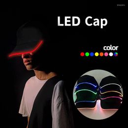 Cycling Caps LED Luminous Duck Tongue Baseball Cap Night Outdoor Riding Dance Sports