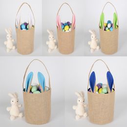 Manufacturers wholesale 5-color Easter partys baskets handheld rabbit bags cartoon children's candy bags
