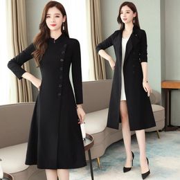 Casual Dresses Autumn Women's Commuter OL Dress Slim Professional Long Skirt And Swing Spring