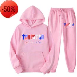 Men's T-Shirts Tracksuit Trapstar Brand Printed Sportswear t Shirts 16 Colors Warm Two Pieces Set Loose Hoodie Sweatshirt Pants Jogging Cw23 23ss2