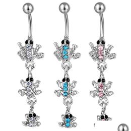 Navel Bell Button Rings D0019 Frogs Belly Ring Mix Colours Drop Delivery Jewellery Body Dhgarden Dh1U7