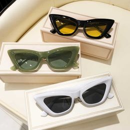 Sunglasses 2021 New Sunglasses Women Cat Eye Eyewear Gradient Brown Pink Rimless Sun Glasses for Female Gift Uv400 gafas de sol mujer G230214