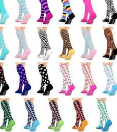 5PC Socks Hosiery 50 Styles Compression Socks Sports Happy Compression Socks Best for Anti Fatigue Pain Relief Knee High Men Women Socks Z0221