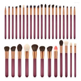 Makeup Brushes 32 Pcs Set Soft Synthetic Head Wood Handle Foundation Eyeshadow Power Lip Facial For Women