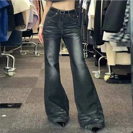 Women's Jeans 90S Baggy Women Pants Harajuku Vintage Cargo Y2K Grunge Blue Low Waist Streetwear Straight Wide leg jeans 230223