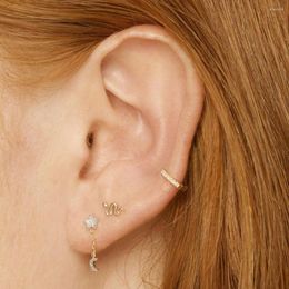Stud Earrings 925 Sterling Silver Mini Dainty Earring Ear Bone Minimal Small Vermeil Cute Lovely Jewellery