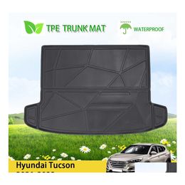 Car Holder Tpe Rear Boot Cargo Liner Floor Mat Trunk Tray Fit For Hyundai Son 20212022 Drop Delivery Mobiles Motorcycles Electronics Dhobd